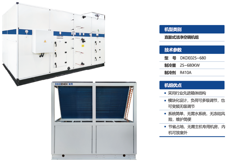 直膨式洁净空调机组 直膨式洁净空调机组介绍